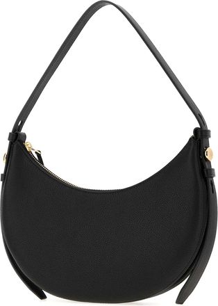 Tory Burch Womens Half Shoulder Bag Black Leather