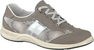 Mephisto Womens Laser Sneakers In Light Gray