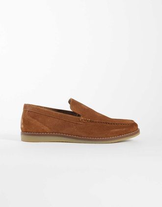 schuh Risk - Mocassini in camoscio color cuoio-Marrone