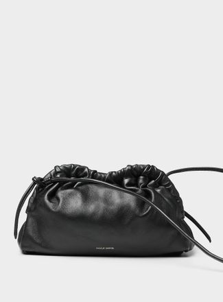 Mansur Gavriel Womens Cloud black leather mini bag