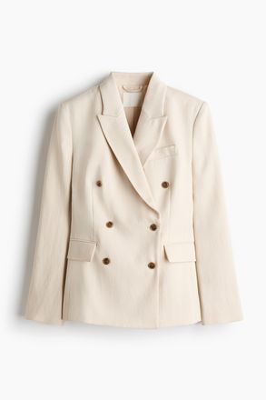 H&M Zweireihiger Blazer - Hellbeige