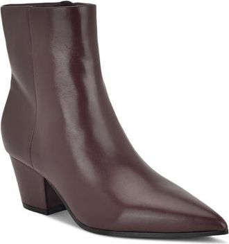 Nine West Savie Block Heel Bootie in Dark Red at Nordstrom, Size 7.5