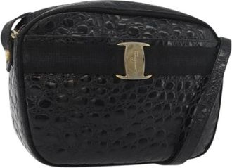 Ferragamo Pre-owned Cross Body Bags, female, Black, Size: ONE SIZE Pre-owned Shoulder Bag