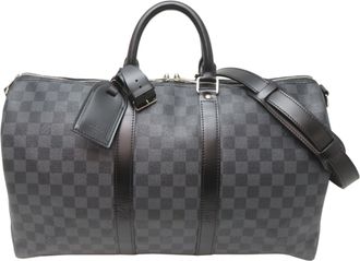Louis Vuitton Black Damier Graphite Boston Bag (Pre-Owned)