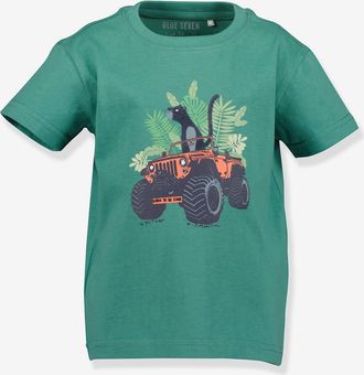 Blue Seven T-Shirt Jungen BLUE SEVEN Bio-Baumwolle Naturprint tannengr&uuml;n