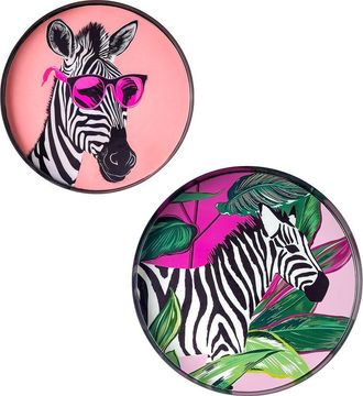 Tiramisu Set of 2 Savanna Pop Metal Trays