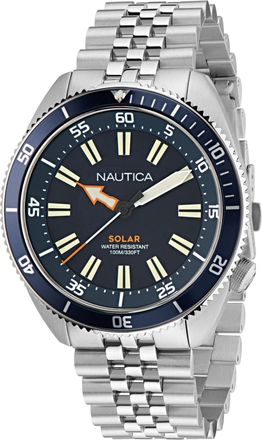 Nautica Mens Nautica Vintage Stainless Steel Quartz Analog Watch
