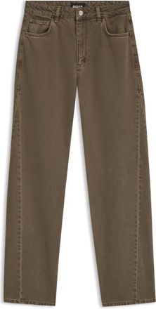 BOSS Relaxed-fit colored jeans in soft cotton blend