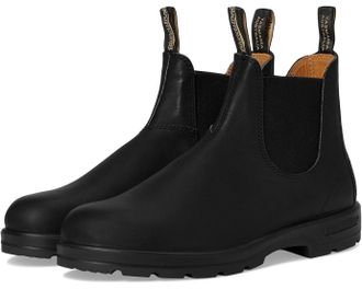 Blundstone Mens Blundstone BL558 Boots Black Leather Round Toe Ankle Chelsea RHS7644