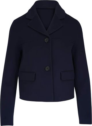 Odeeh single-breasted jacket - women - Virgin Wool/Cashmere - 12 - Blue