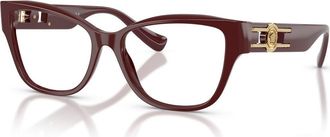 Versace 54mm Rectangle optical glasses in Red at Nordstrom