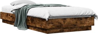 vidaXL Estructura De Cama De Suelo Roble Ahumado 80 X 200 Cm Vidaxl