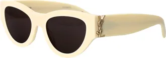 Saint Laurent Womens Sunglasses Slm94 Ivory-Black Acetate Ivory-Ivory-Black Ivory/ivory/black