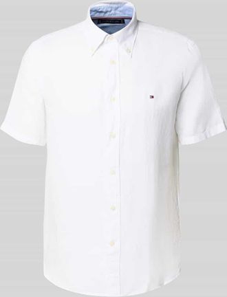 Tommy Hilfiger Regular Fit Freizeithemd aus Baumwoll-Leinen-Mix in Weiss, Größe XXXL