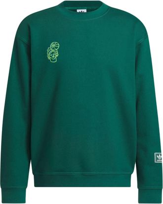 adidas Hoop York City Crewneck Sweatshirt Asia Sizing Green IT4987