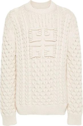 Givenchy Truien & Vesten, Heren, Beige, M, Katoen, Ronde hals gebreid