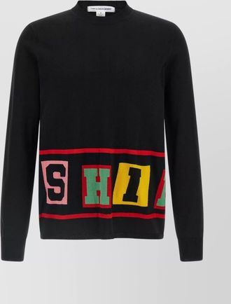 Comme Des Gar&ccedil;ons graphic design crew neck long sleeve sweater