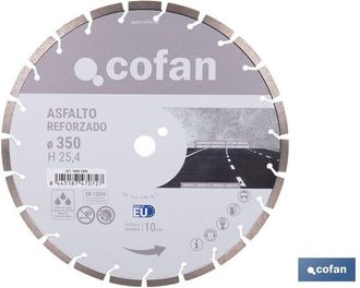 cofan Disco Reforzado Asfalto 350mm H10 - H25,4
