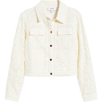 Reiss Lori Lace Jacket in White at Nordstrom, Size 12 Us