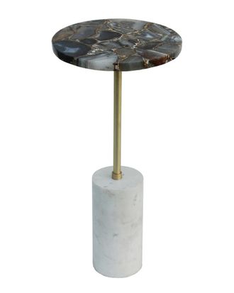 A&B Home Agate & Brass Side Table