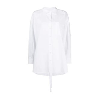 Valentino Shirts, female, White, XS, Cape-Style Buttoned Shirt