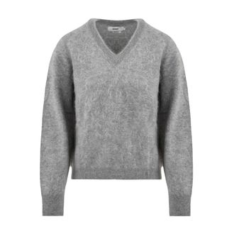 Notshy Truien & Vesten, Dames, Grijs, S, Benedicte V-neck Gebreid