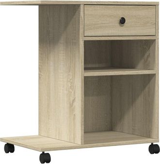 vidaXL Soporte Para Impresora Con Ruedas Roble Sonoma 60x40x68,5 Cm Vidaxl