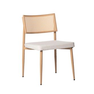 Klast Silla de comedor de fibra sint&eacute;tica beige 48 cm x 79 cm