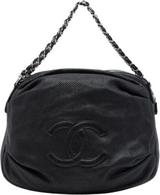 Chanel Borsa Hobo Perforata Pre-owned - - Pre-owned - Donna - Nero - ONE SIZE