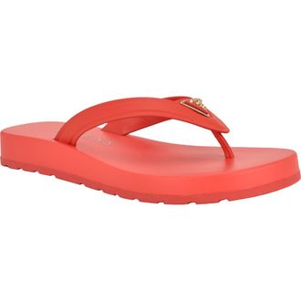 Guess Candry Flip Flop in Dark Orange at Nordstrom Rack, Size 11
