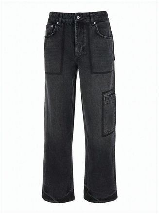 Represent Relaxed Wide-Leg Black Denim Pants