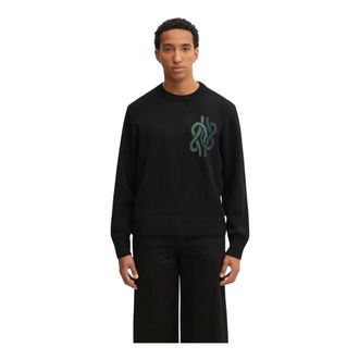 Filling Pieces Knit Sweater Knot - Heren - Truien - Zwart - Maat: XL Wol