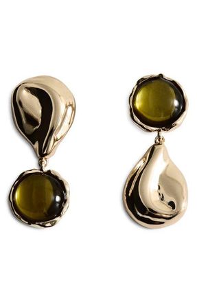 Mango Mixed Resin Drop Earrings in Gold at Nordstrom