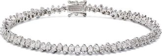 Suzanne Kalan 18K White Gold Princess Diamond Bracelet - Womens - Diamond/18kt White Gold