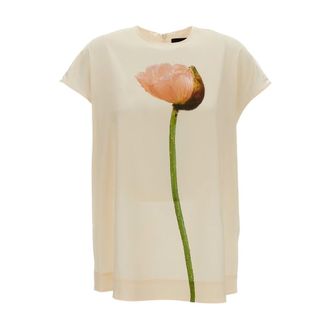 Simone Rocha Smock Top - female - Simone Rocha - T-Shirts - Beige - 2XS - Tops
