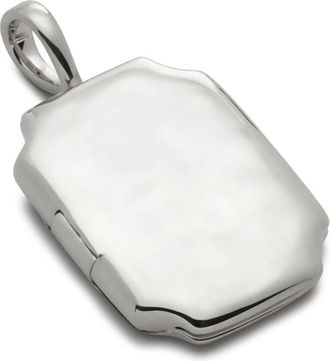 Monica Vinader Signature recycled silver locket - women - Recycled Silver - One Size