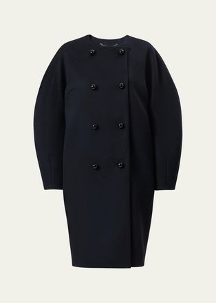 Carolina Herrera Wool Double-Breasted Cocoon Coat