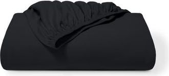 Bare Home Organic Cotton Jersey Fitted Sheet in Black at Nordstrom, Size Twin X-Long