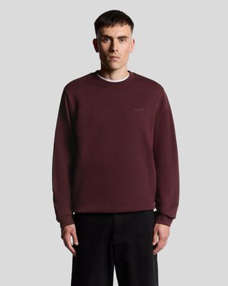 Lyle & Scott Brushback Fleece Crew Neck Sweatshirt - Rood