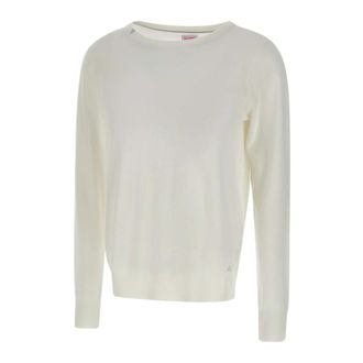 Sun 68 Basic Sweater - Dames - Ronde hals truien - Wit - S - Katoen - Truien & Vesten