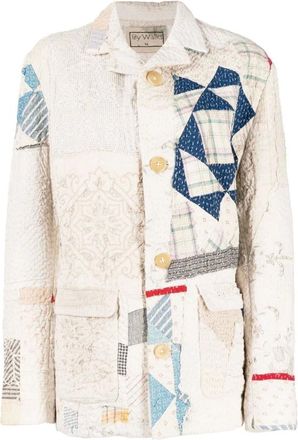 By Walid Light Jackets, male, Multicolor, M, Cotton Patchwork Design Jacket