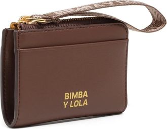 Bimba & Lola zip wristlet wallet - women - Bonded Leather/Polyurethane/Polyester/Polyester/Cotton - One Size - Brown