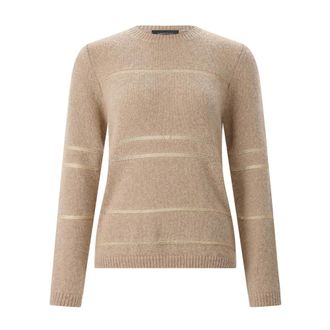 Fabiana Filippi Round-neck Truien - Dames - Ronde hals truien - Beige - L - Wol - Truien & Vesten