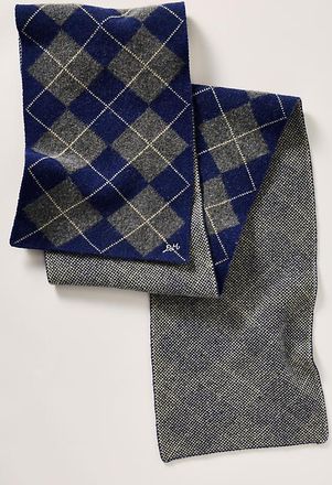Damson Madder Argyle Saslia Scarf