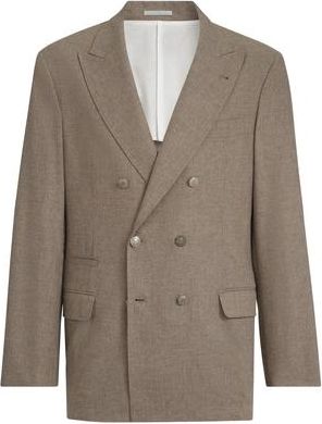 Brunello Cucinelli Uconstructed blazer in Light Brown at Nordstrom, Size 46 It