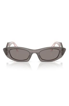 Prada 50mm Oval Sunglasses in Grey /Dark Grey at Nordstrom