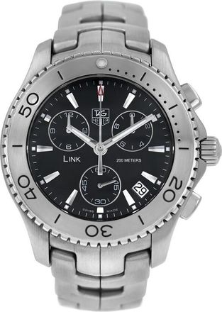 Tag Heuer Pre-owned Tag Heuer Link Chronograph Black Dial Mens Watch CJ1110.BA0576
