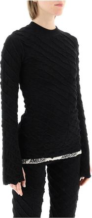 AMBUSH Tops met lange mouwen - Dames - Longsleeves - Zwart - XS - Katoen - Tops