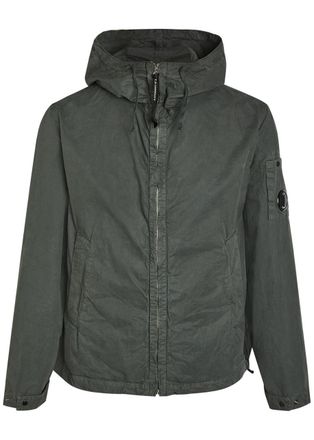 C.P. Company Hooded Brushed Cotton-poplin Jacket - Dark Grey - XL