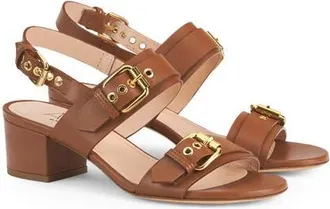 AGL Lala Straps Sandal with Buckles in Brandy at Nordstrom, Size 36
